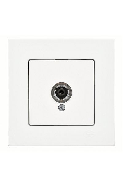 Günsan Eqona White Tv Socket (with Toggle-Lip)