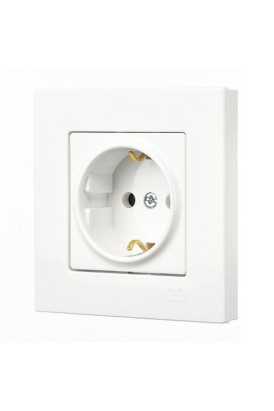 Günsan Eqona White Grounded Socket