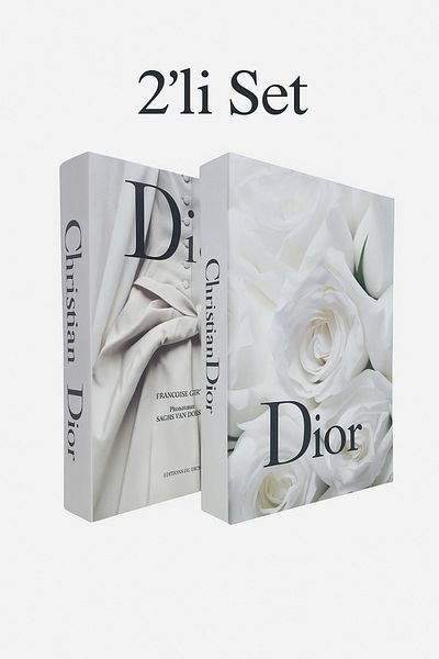 BayCazip 2-Piece Decorative Book-Looking Box Wedding Dress & White Rose Themed