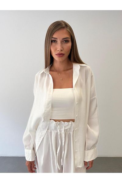 ossons Elastic Waist Modal Shirt Pants Suit