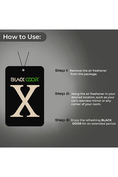 Generic Black Odor X Card Air Freshener –gold Scent, Long-lasting & Eco-friendly Performance