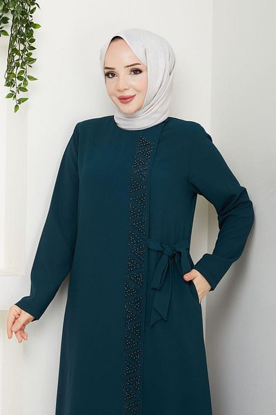 ESLEMNUR Pearl Yandan Tie Petek Ferace En2098
