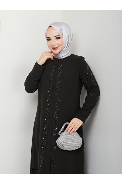 ESLEMNUR Plus Size Mother's Dress with Fan Stones