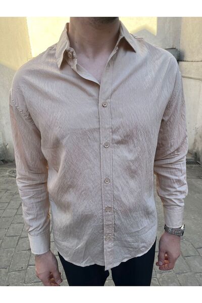 Solvia Officiall Ανδρικό πουκάμισο από λινό αερομπίν με υφή, πουκάμισο Old Money