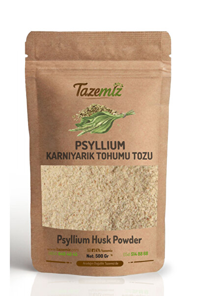 TAZEMİZ Karnıyarık Tohumu Tozu ( Psyllium Tozu ) 500gr
