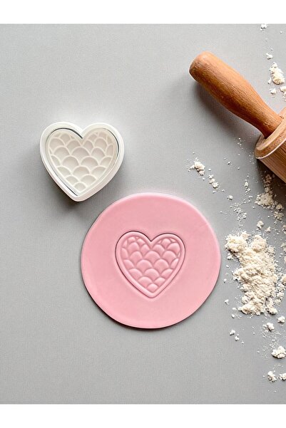 AKTASTORE قالب كوكي القلب وقالب عجينة السكر