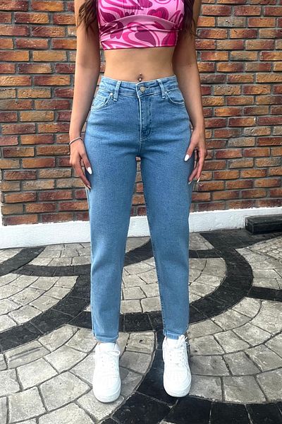BİKELİFE Women's High Waist Boyfriend Lycra Jeans
