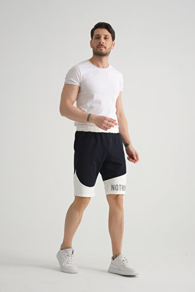 Shooter Erkek Şort Pamuklu Baskılı Yandan Cepli Regular Kalıp