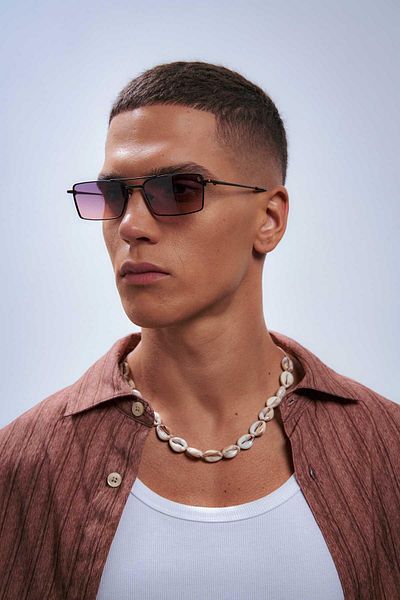 Bilge Karga Eryka Red Black Purple Men's Sunglasses
