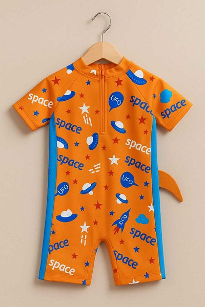 My Kids Wear Boneli Zippered Boys' Swimsuit