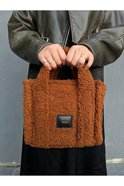 Mia Collection Pofuduk Model El Ve Kadın Omuz Çantası Taba