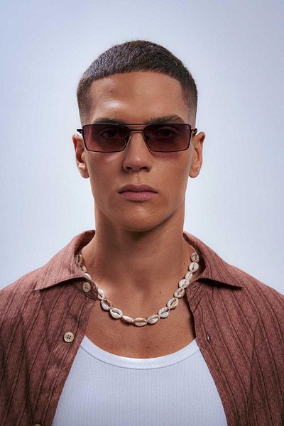 Bilge Karga Eryka Red Black Purple Men's Sunglasses
