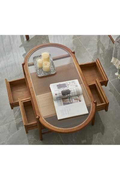 Ağaçsan strip hazeranlı  ağaç orta sehpa