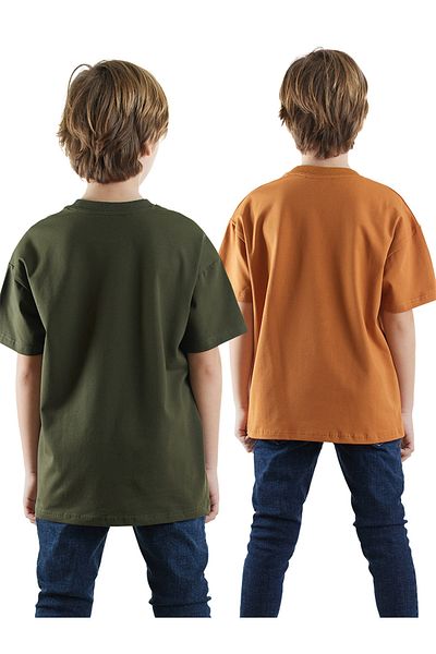 Denokids Basic Oversize-T-Shirt für Jungen im 2er-Pack