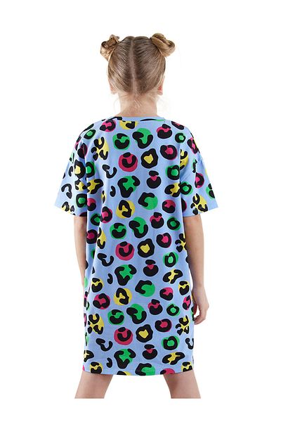 Denokids Rochie oversize pentru fetiță leopard