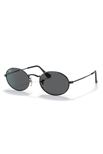 Ray-Ban نظارات شمسية رايبان للجنسين 3547 002/b1 51-21، إطار معدني أسود بيضاوي