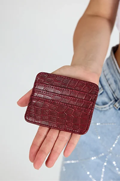 Rays Burgundy Leather Look Card Holder Wallet 028