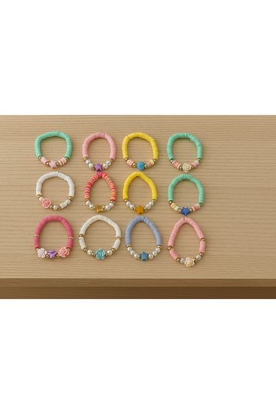 BESMYAR JEWELS مجموعة من 2 أساور ملونة من السيليكون للفتيات |   مرن مطاطي |   صنع يدويا