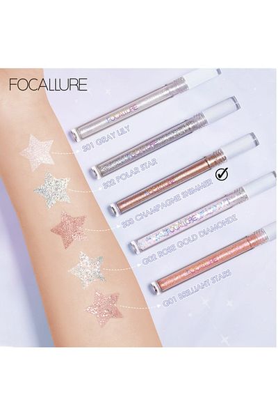 Focallure Glittering Liquid Eyeshadow-#S03 Champagne Shimmer