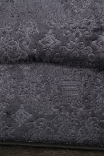 Bestekar Σετ μπάνιου 2 τεμαχίων Lunessa Anthracite Nordic Pattern Modern Soft που πλένεται στο πλυντήριο
