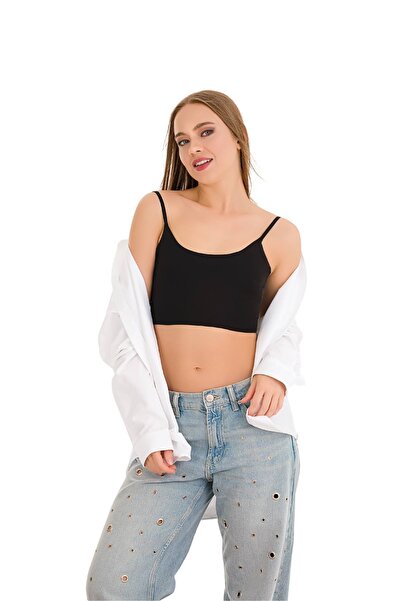 Newlilla 777 Women's - 3-Piece Laser Cut Crop Bustier Pack, Adjustable Thin Strap