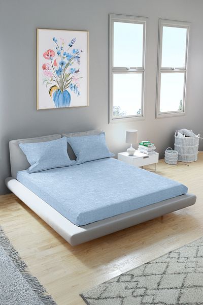 Arte Cotone Elastic Fitted Double Ranforce Sheet Set / with Pillow Case