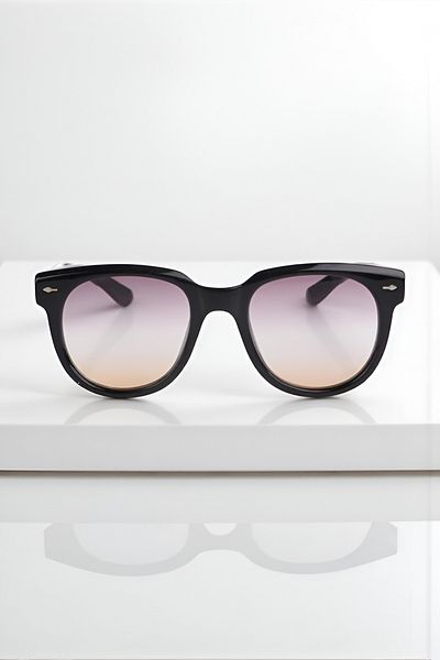 Eyesofia Mimosa Unisex Black Smoked Glass Sunglasses