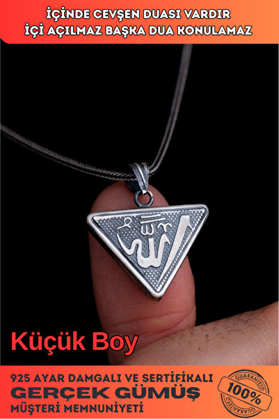 OSMANLI GÜMÜŞ Allah Yazılı Içerisinde Cevşen Bulunan Gümüş Muska Erkek Kolye ...