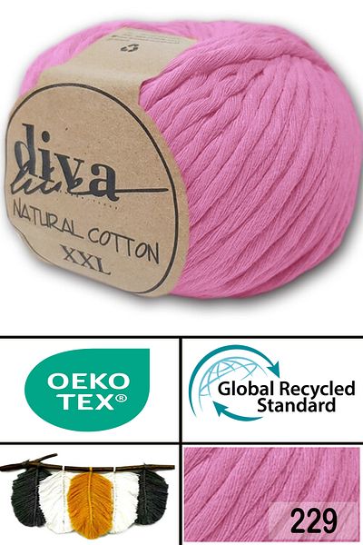 Diva İplik Diva Natural Cotton Xxl 229 Ροζ