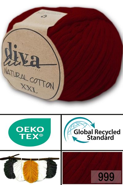 Diva İplik Diva Natural Cotton Xxl 999 Claret Red