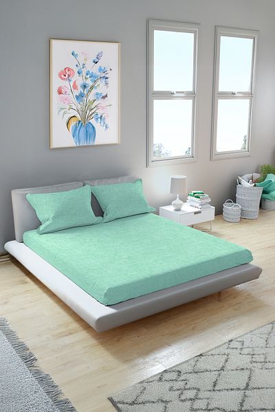 Arte Cotone Elastic Fitted Double Ranforce Sheet Set / with Pillow Case