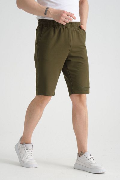 Shooter Ανδρικό σορτς Khaki - κανονική εφαρμογή με λεπτομέρεια εκτύπωσης