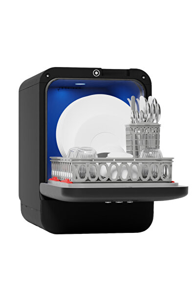 BOB Tezgahüstü Mini Bulaşık Makinesi Siyah
