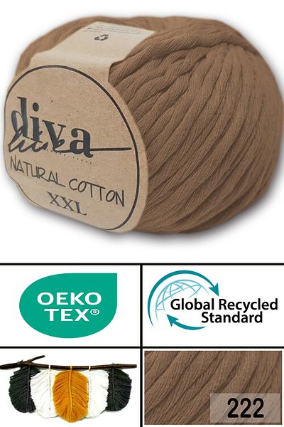 Diva İplik Diva Natural Cotton Xxl 222 Milk Coffee