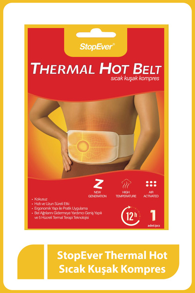 StopEver Thermal Hot Belt Sıcak Kuşak Kompres – 12 Saat Doğal Isı Terapisi Ile Giderici
