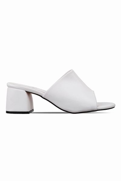 Lal Shoes & Bags Papuci de damă colorați cu toc Movement-alb