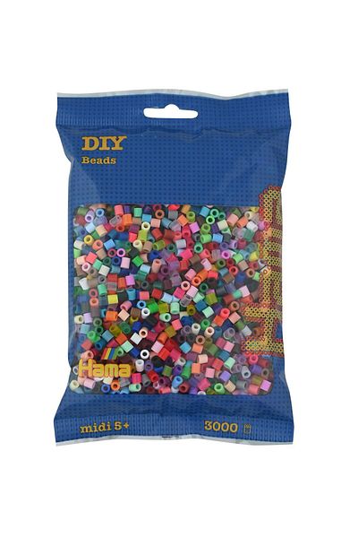 Hama Bead Midi 3,000 Bag - 58 Colors (Ha201-68)