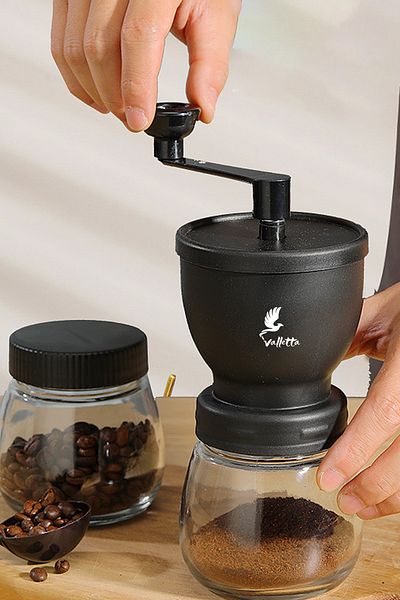 valletta Matera Coffee Grinder Glass Coffee Grinder with Ceramic Grinder