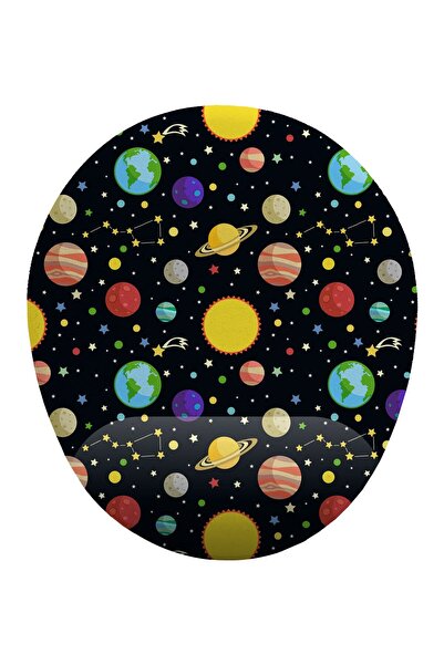 iF Dizayn Uzay Güneş Ve Gezegenler Bilek Destekli Mouse Pad