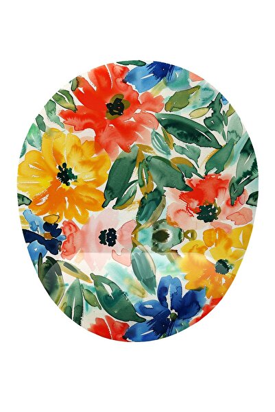 iyi fikirler Suluboya Çiçek Desenli Bilek Destekli Mouse Pad