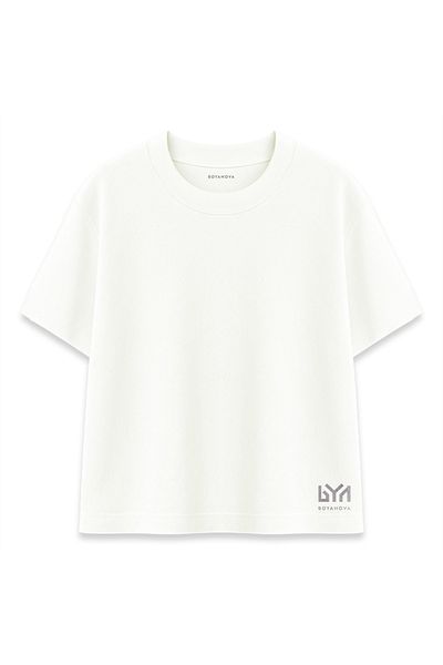 BOYANOVA Better an Oops Than a What if Women's Oversize Ecru T-Shirt