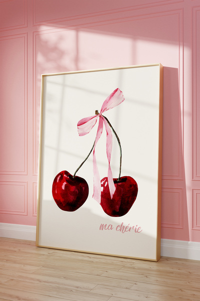 Vinca Prints Pink Bows Coquette Estetik Poster, Balletcore Estetik Poster, Pinterest Estetik Poster