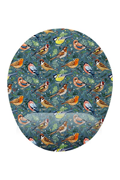 iyi fikirler Kuş Desenli Bilek Destekli Mouse Pad