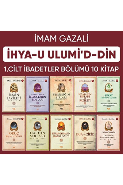 Genel Markalar İhyau Ulumiddin 1.Cilt - (İbadetler Bölümü 10 Kitap)