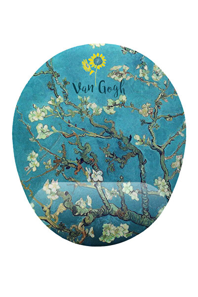 Hamiki Van Gogh Badem Ağacı Desenli Bilek DestekliKaymaz Buruşmaz Kırılmaz Mo...