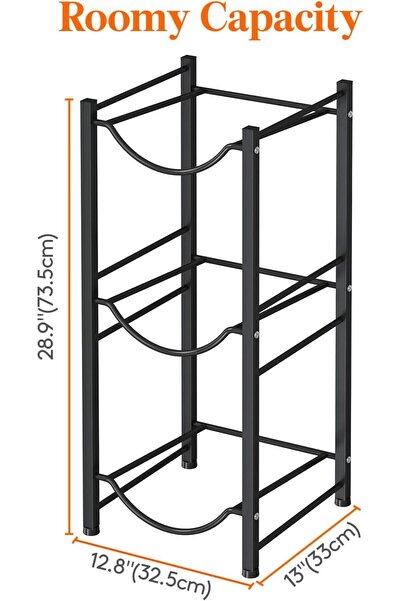Generic 5 Gallon Water Jug Holder, 3 Tier Water Bottle Stand, Heavy Duty Water Dispenser Rack with 3 Slots f