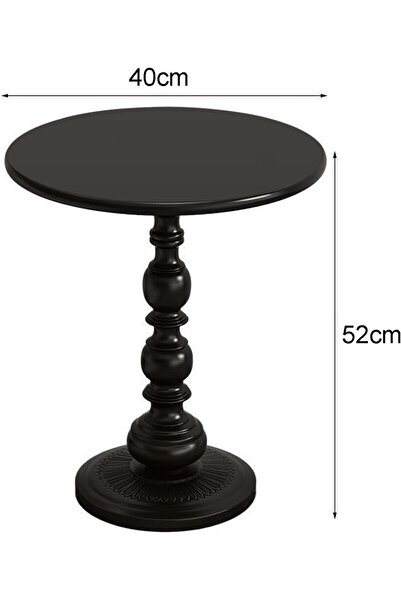 Generic Round End Table, Sturdy Metal Coffee Table, Antique Sofa Corner Table, Easy to Assemble, for Living