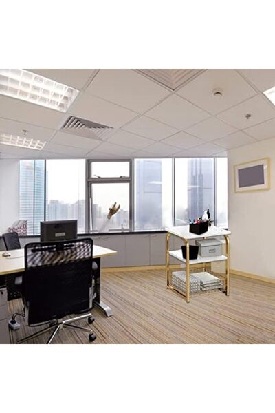 Generic ROBEET 3-Tier Metal Side Table with Storage, Very Stable and Easy to Assemble Living Room Side Table