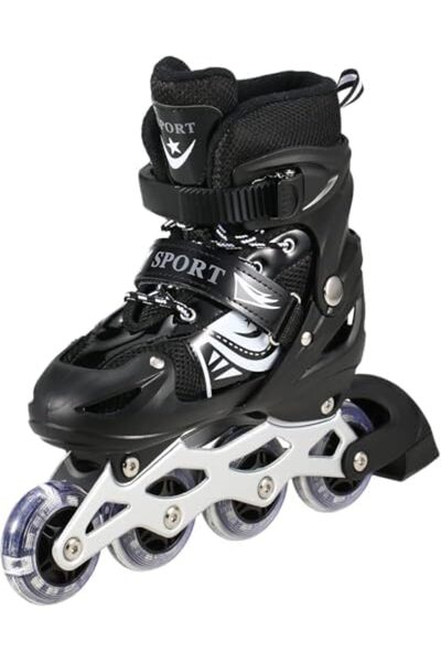 Generic Skates Adjustable Size Roller Skates with Flashing Wheels for Outdoor Indoor Children Skate Shoes fo