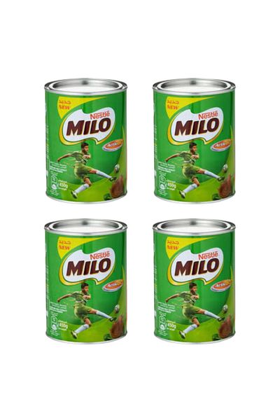 Nestle Nestlé Milo – Bundle of 4 Chocolate Malt Drink Tins – 450g Each – Total 1.8kg